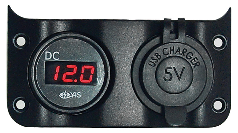 3/30V Voltmeter + Dual USB Socket